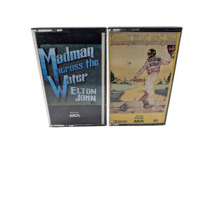 Elton John Goodbye Yellow Brick Road 1973 and Madman Across The Water Cassettes